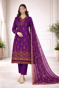 ED Embroidered Cotton 3-Piece Suit – Elegant Festive Collection